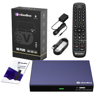 2026 vSeeBox V6 Plus Box New BOX for Streaming Media Player 64GB 8K HD Voice Control