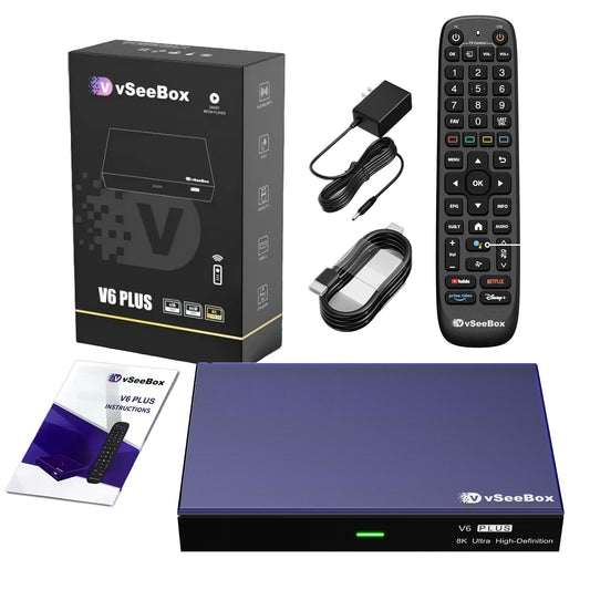 2026 vSeeBox V6 Plus Box New BOX for Streaming Media Player 64GB 8K HD Voice Control